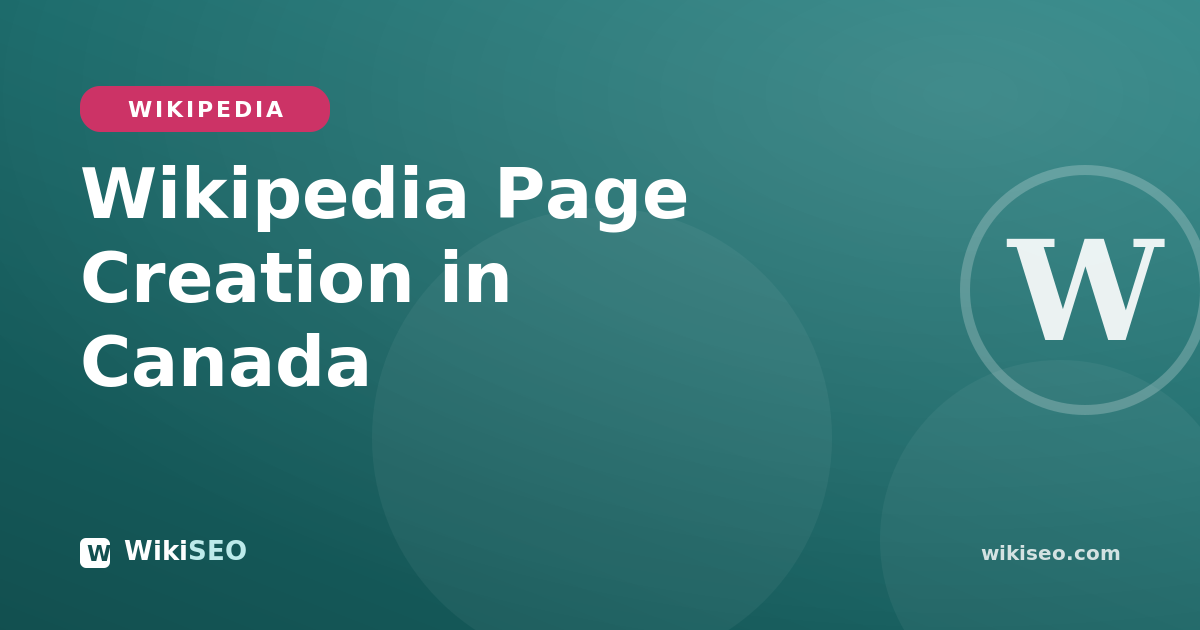 Wikipedia Page Creation Services in Canada